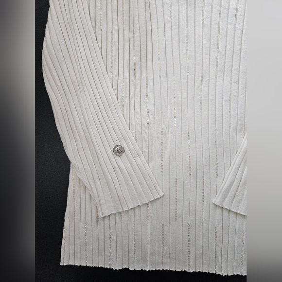 NWT - Silk Blend Style&co. Winter White Festive Jersey - Size XL - Picture 9 of 10